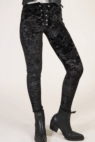 All black and creepers  Grunge fashion, Crushed velvet leggings